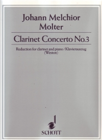 Molter Concerto No 3 Clarinet & Piano Reduction Sheet Music Songbook