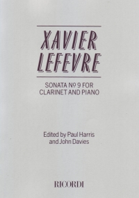 Lefevre Sonata No 9 Clarinet Sheet Music Songbook