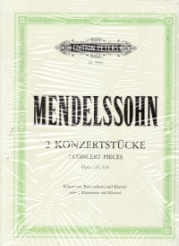 Mendelssohn Concert Pieces (2) Op113-114 Clarinet Sheet Music Songbook