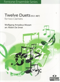 Mozart Duets (12) K487 Clarinet Sheet Music Songbook
