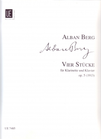 Berg 4 Pieces Op5 Clarinet Sheet Music Songbook