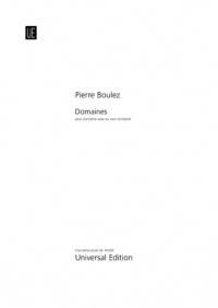 Boulez Domaines For Clarinet Sheet Music Songbook