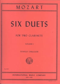 Mozart Duets (6) Vol 1 Drucker Clarinet Duets Sheet Music Songbook