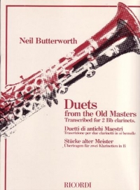 Duets From The Old Masters Butterworth Clarinet Sheet Music Songbook