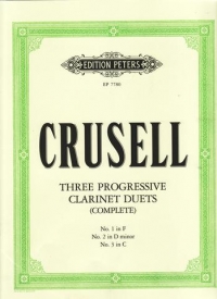 Crusell Progressive Duets (3) Clarinet Sheet Music Songbook
