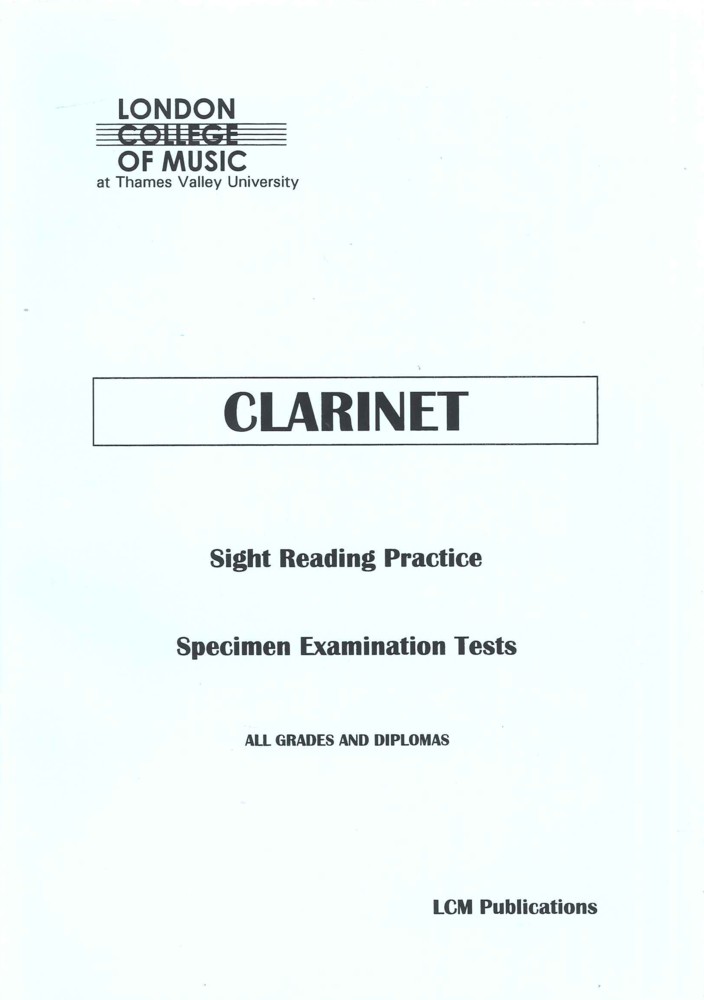 LCM           Clarinet            Sight            Reading            Specimen            Tests             Sheet Music Songbook