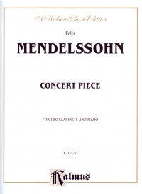 Mendelssohn Concert Piece Clarinet Duets & Piano Sheet Music Songbook