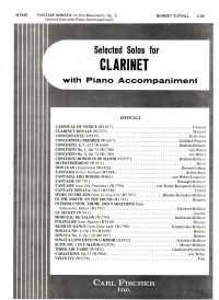 Tuthill Fantasy Sonata Clarinet Sheet Music Songbook
