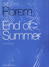 Rorem End Of Summer Clar/vln/piano Sheet Music Songbook