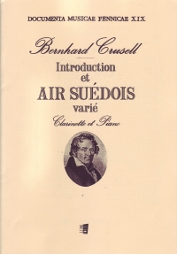 Crusell Introduction & Air Suedois Clarinet & Pf Sheet Music Songbook