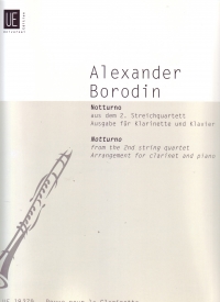 Borodin Notturno Clarinet & Piano Sheet Music Songbook