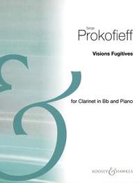 Prokofiev Visions Fugitives Op 22 Clarinet & Piano Sheet Music Songbook