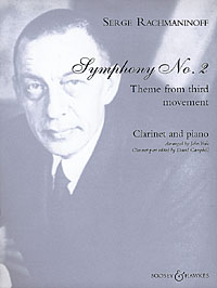Rachmaninoff Symphony No 2 Theme Clarinet & Piano Sheet Music Songbook