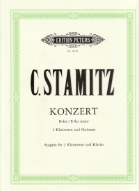 Stamitz Concerto Bb Clarinet Duet & Piano Sheet Music Songbook