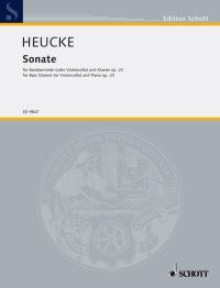 Heucke Sonate Op23 Bass Clarinet Or Cello & Piano Sheet Music Songbook