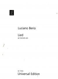 Berio Lied Solo Clarinet Sheet Music Songbook