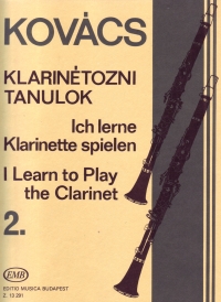 Kovacs I Learn To Play The Clarinet 2 Sheet Music Songbook