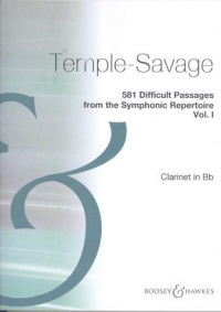 Temple-savage Difficult Passages Vol 1 Clarinet Sheet Music Songbook
