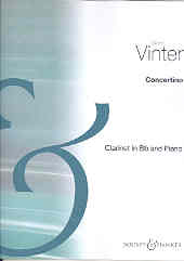 Vinter Concertino Clarinet & Piano Sheet Music Songbook
