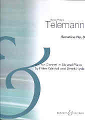Telemann Sonatine No 3 Clarinet & Pno Wastall/hyde Sheet Music Songbook