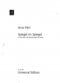 Part Spiegel Im Spiegel Clarinet & Piano Sheet Music Songbook