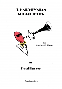 Harvey 3 Harveynian Showpieces Clarinet Sheet Music Songbook