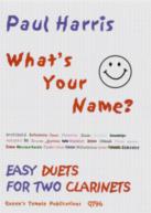 Whats Your Name Harris Clarinet Duets Sheet Music Songbook