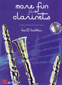 More Fun For Clarinets Bakker Trios Book/cd Sheet Music Songbook
