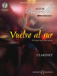 Piazzolla Vuelvo Al Sur Clarinet Book & Cd Sheet Music Songbook
