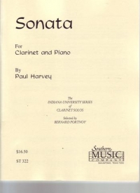 Harvey Sonata Clarinet Sheet Music Songbook