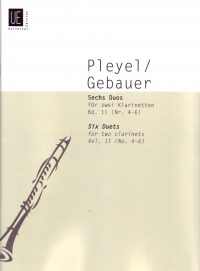 Pleyel 6 Clarinet Duets Vol 2 Gebauer Sheet Music Songbook