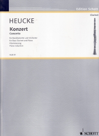 Heucke Concerto Bass Clarinet & Piano Sheet Music Songbook