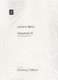 Berio Sequenza Ixc Bass Clarinet Sheet Music Songbook
