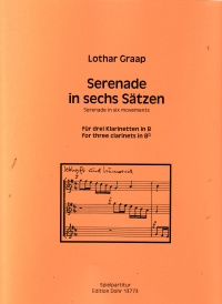 Graap Serenade In Six Movements 3 Clarinets Sheet Music Songbook