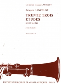Lancelot 33 Etudes Assez Faciles Vol 2 Clarinet Sheet Music Songbook