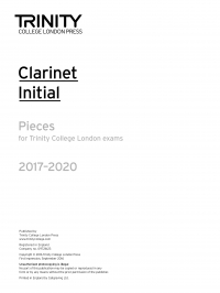 Trinity Clarinet Exams 2017-2022 Initial Part Only Sheet Music Songbook