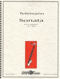 Telemann Sonata Amin Bass Clarinet Sheet Music Songbook