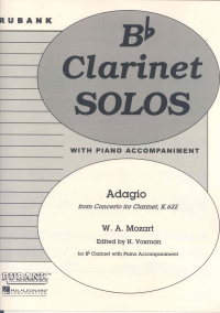 Mozart Adagio (concerto K622) Voxman Cl & Pf Sheet Music Songbook