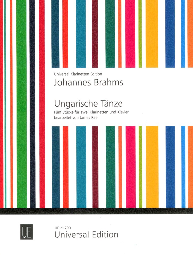 Brahms Ungarische Tanze 2 Clarinets & Piano Sheet Music Songbook