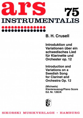 Crusell Introduction And Variations Op12 Cl & Pf Sheet Music Songbook