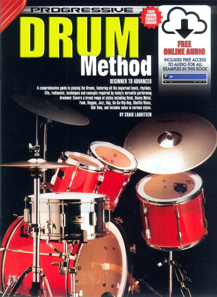 Progressive Drum Method Lauritsen Book & Audio Sheet Music Songbook