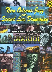 New Orleans Jazz & Second Line Drumming Book Cd Sheet Music Songbook