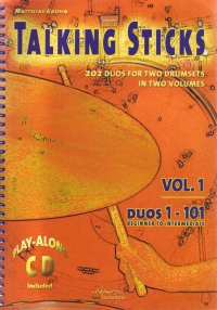 Talking Sticks Vol 1 Krohn Drum Duets Eng +cd Sheet Music Songbook