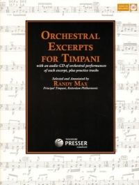 Orchestral Excerpts For Timpani Max Book & Cd Sheet Music Songbook
