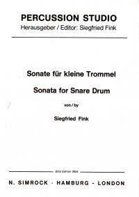 Fink Sonata For Snare Drum Sheet Music Songbook