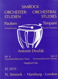 Dvorak Orchestral Studies Ii Timp & Perc Fink Sheet Music Songbook