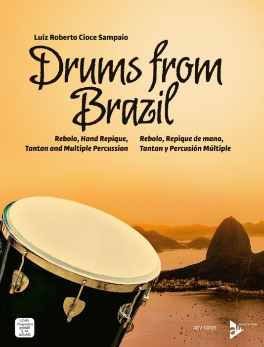 Drums From Brazil Cioce Sampaio Book & Dvd Sheet Music Songbook