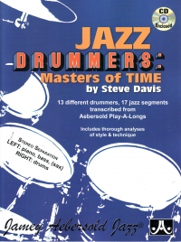 Jazz Drummers Masters Of Time Davis + Cd Sheet Music Songbook