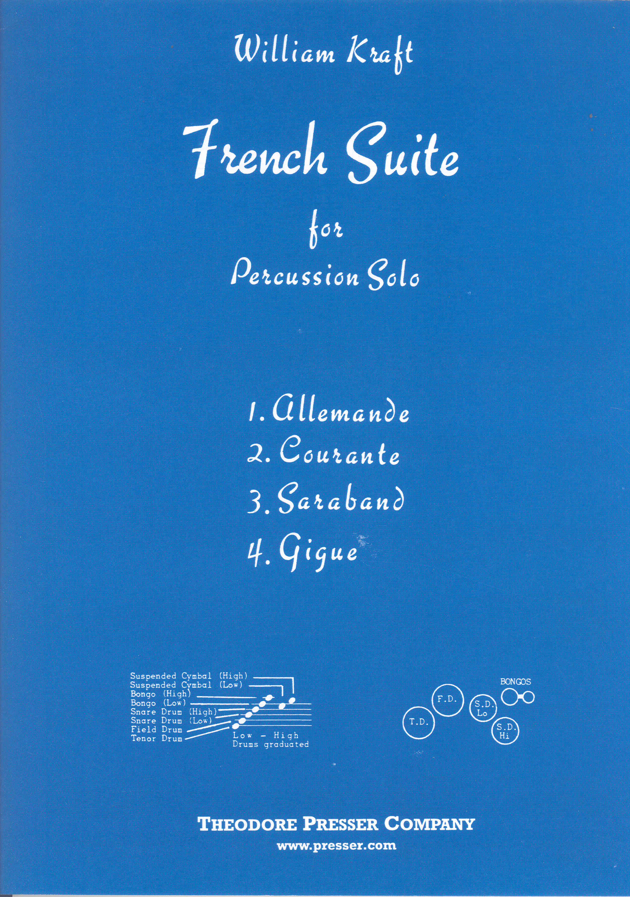 Kraft French Suite Percussion Solo Sheet Music Songbook
