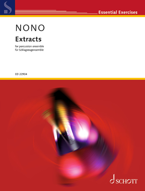 Nono Extracts Percussion Ensemble Sheet Music Songbook